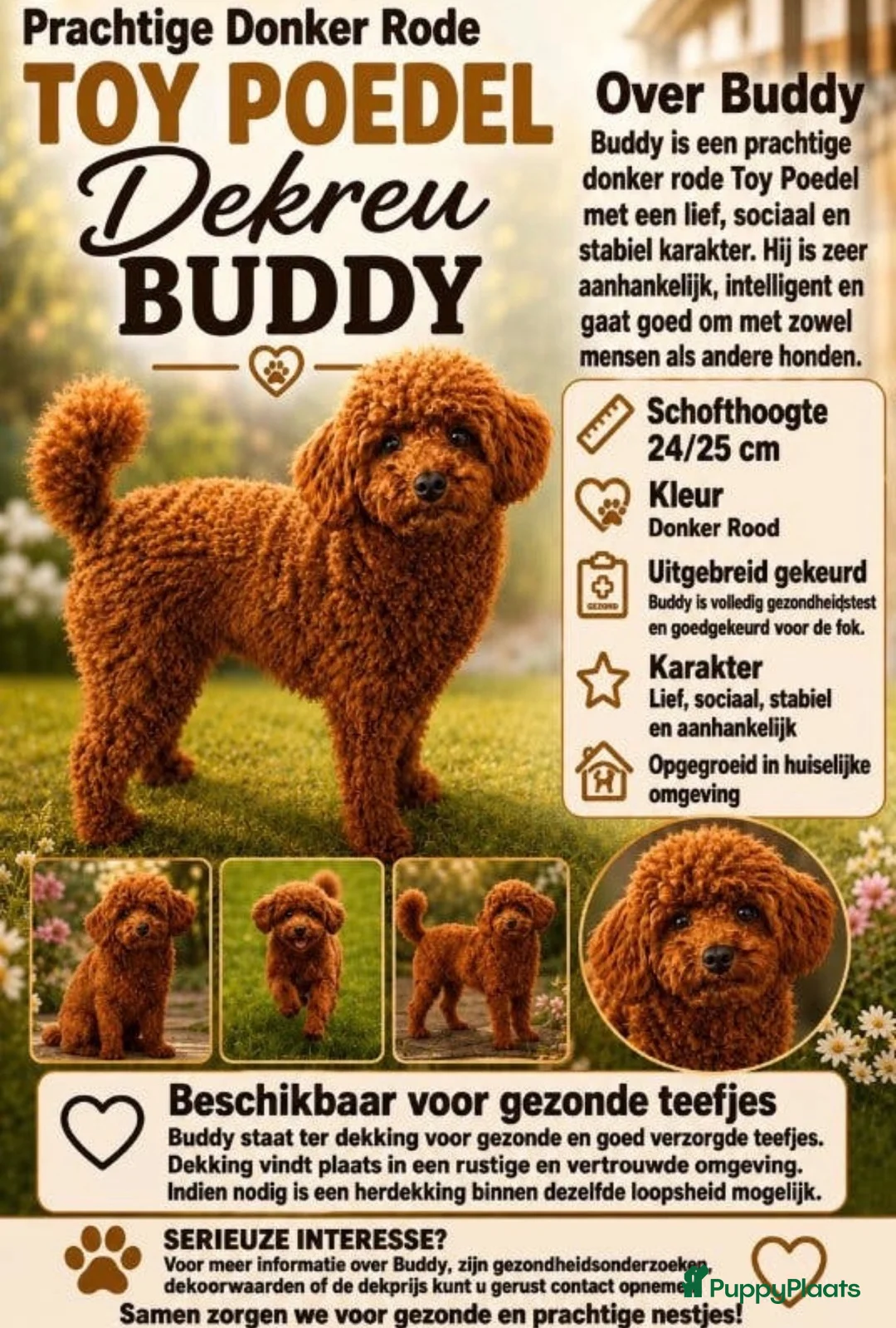 Poedel Toy honden ter dekking: toy/dwerg poedel dekreutjes staan ter dekking - Advertentie 1