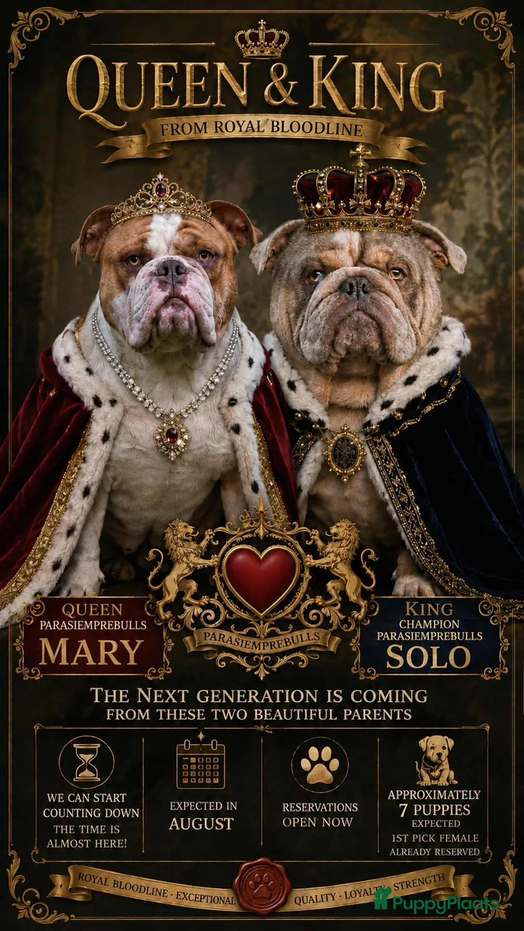 Engelse Bulldog honden te koop: Aankomend nest Engelse Bulldog pups met stamboom - Advertentie 1