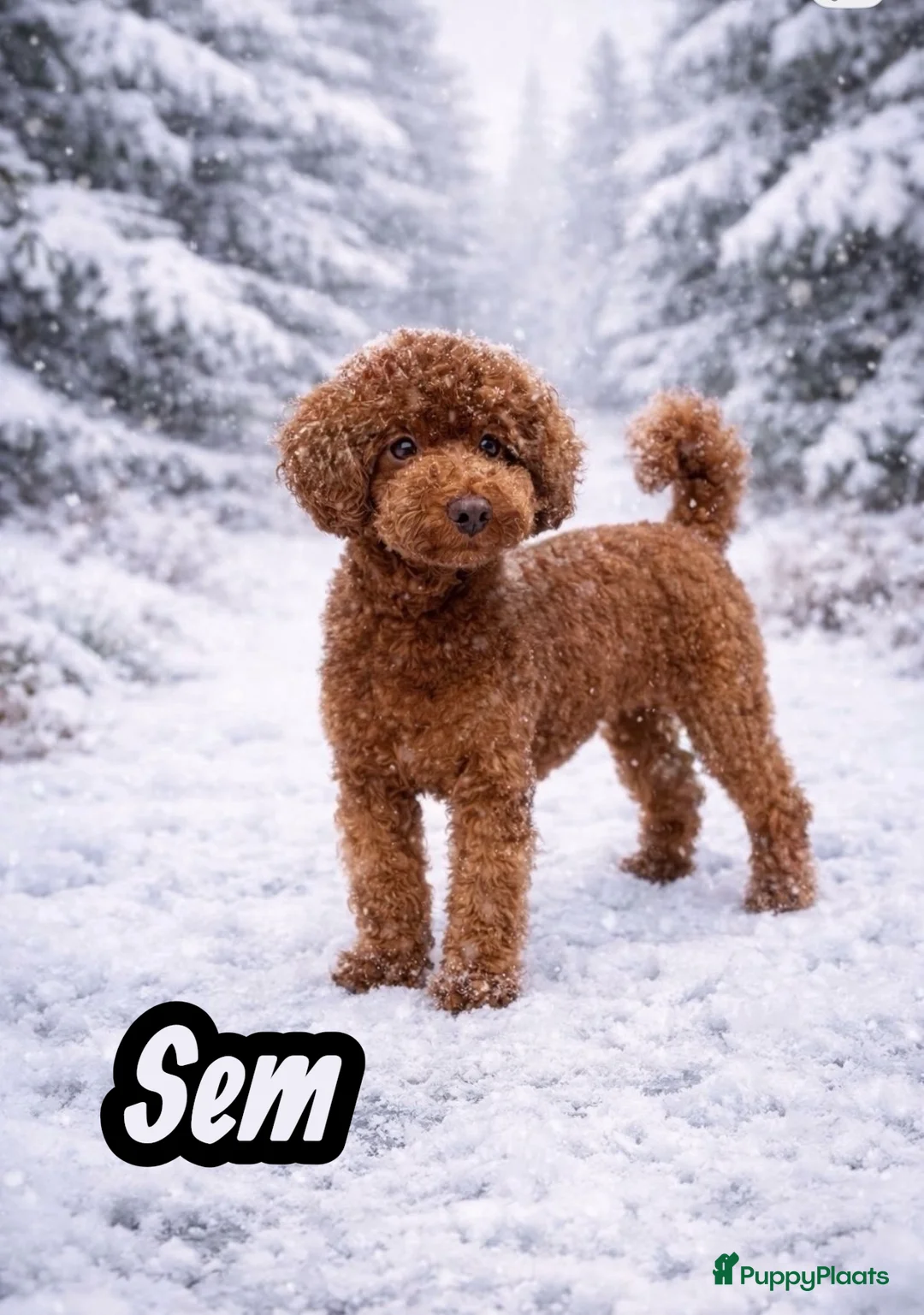 Dwergpoedel honden ter dekking: dwerg poedel SEM DONKER ROOD - Advertentie 1