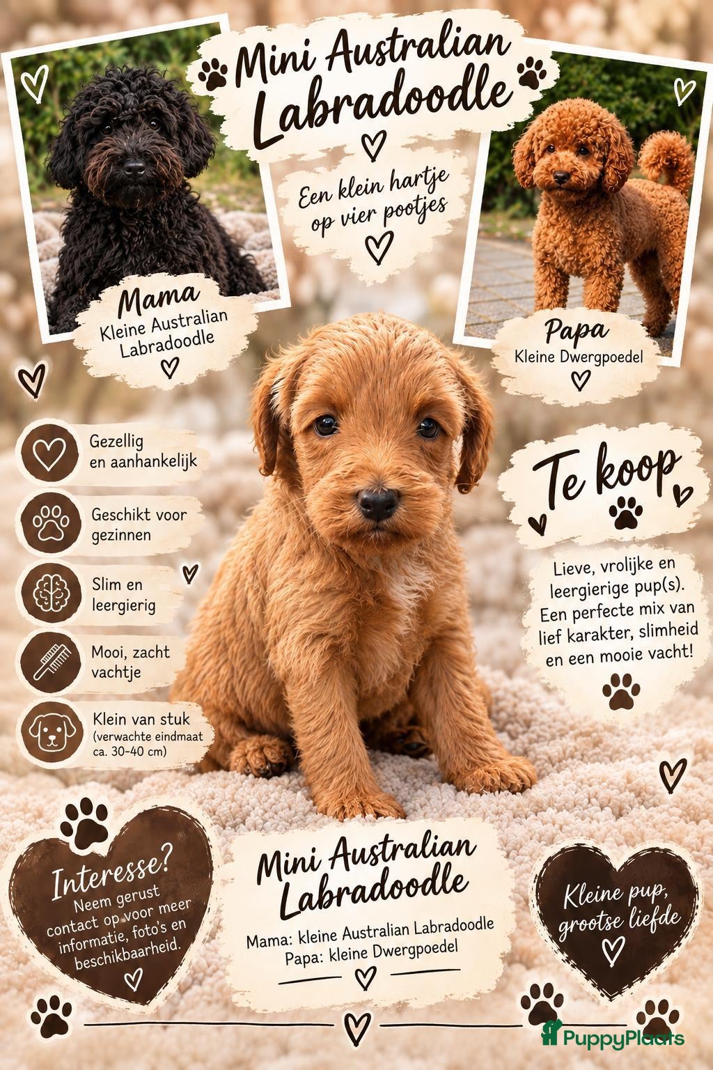 Australian Labradoodle honden 💕 Mini Australian Labradoodle teefje 💕 - Advertentie 7