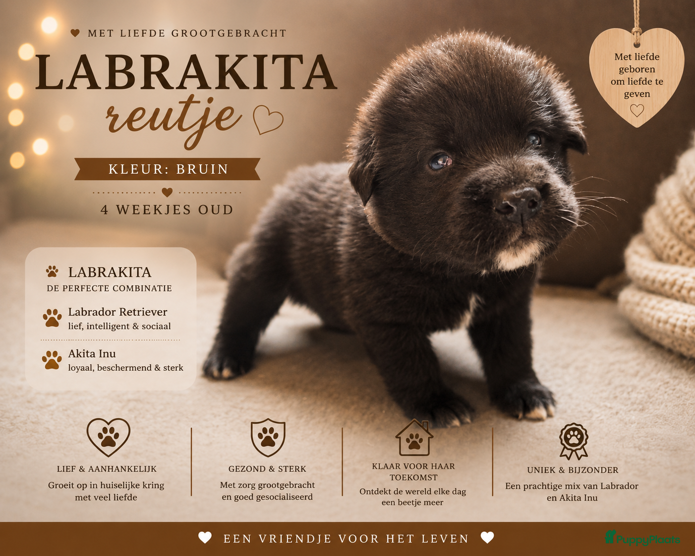 Kruising honden te koop: Labrakita pups (Labrador x Akita) Loyaal & speels - Advertentie 18