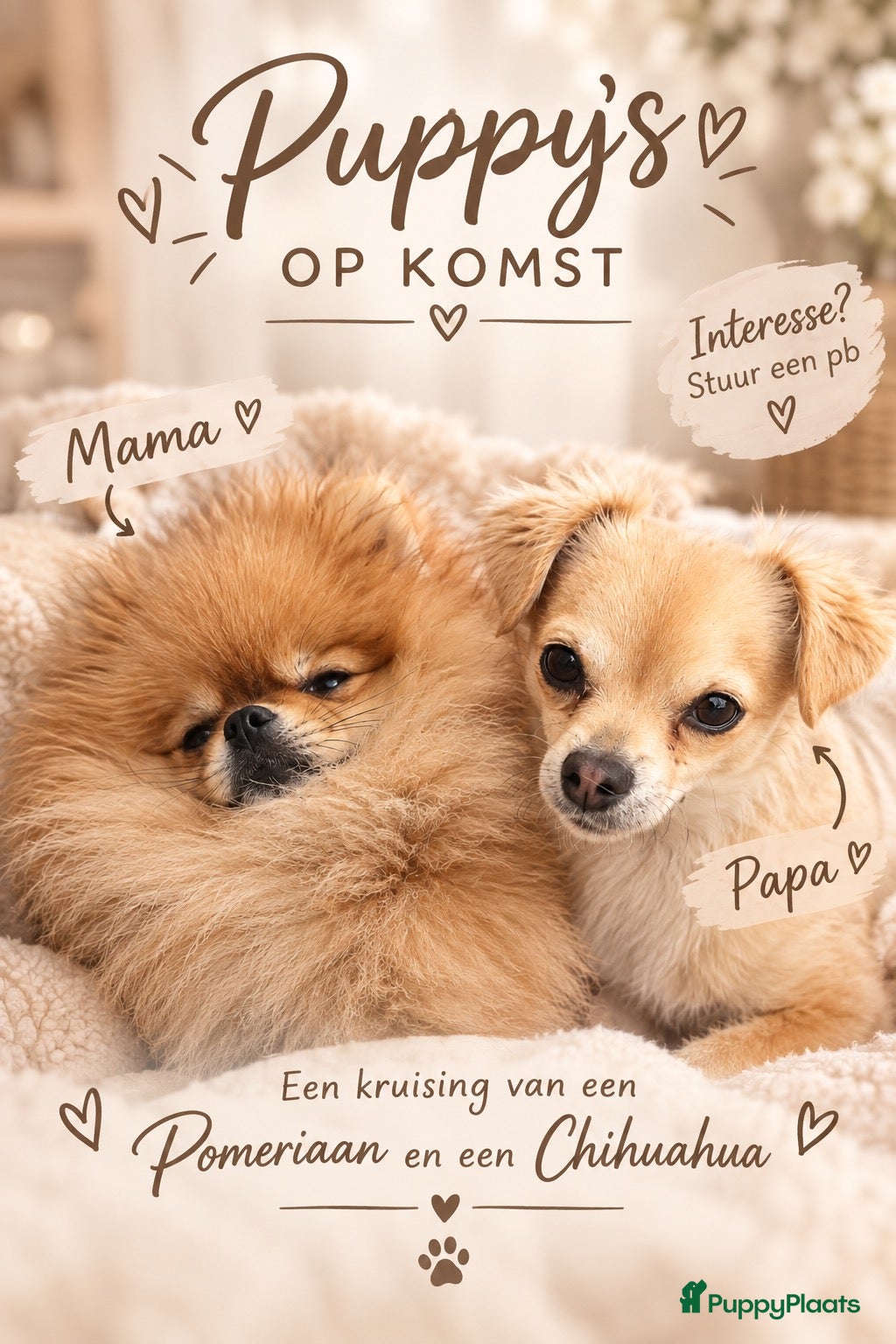 Pomchi honden Pomeriaan × Chihuahua puppy’s  - Advertentie 15