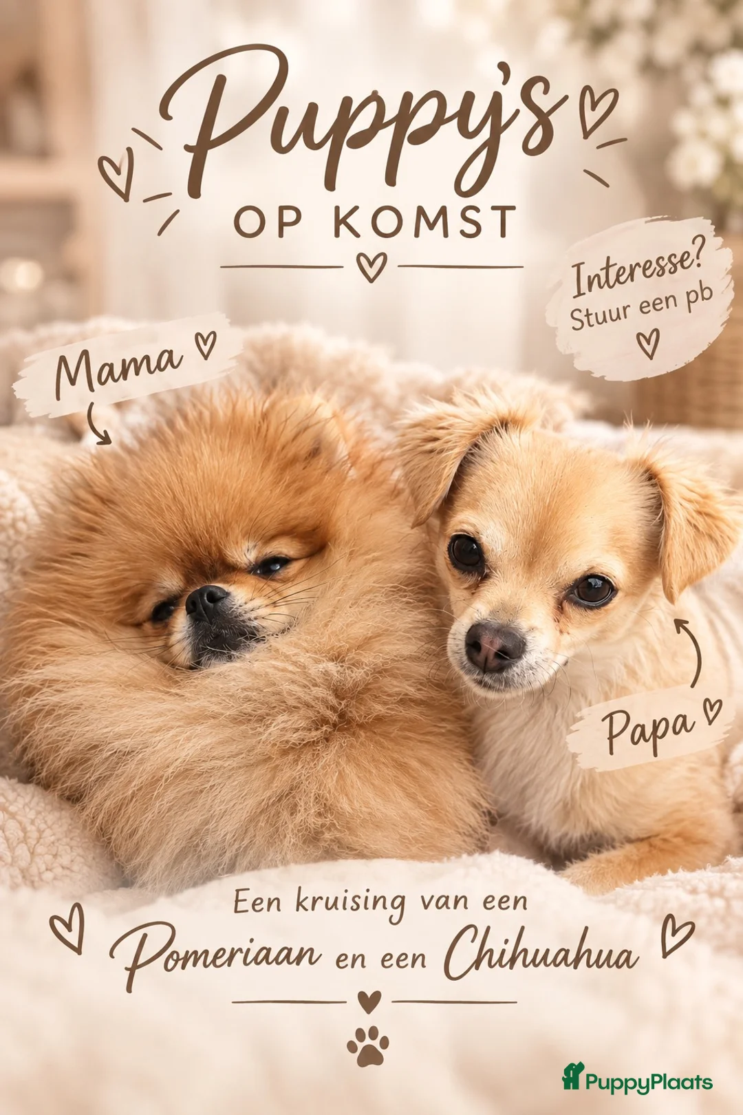 Pomchi honden te koop: Pomeriaan × Chihuahua puppy’s  in Maastricht - Advertentie 1