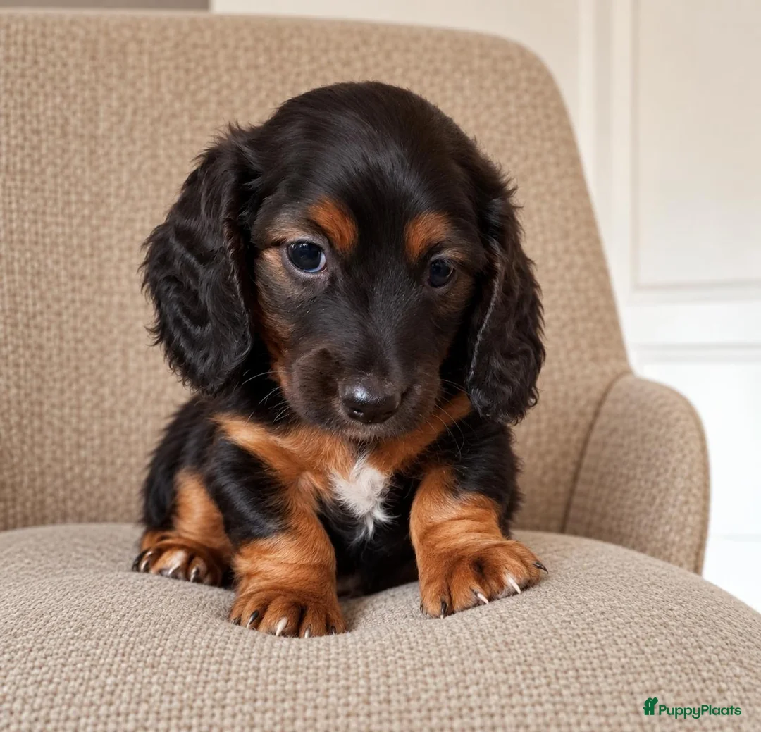 Teckel (langhaar) honden te koop: Prachtige Black en Tan pups - Advertentie 2