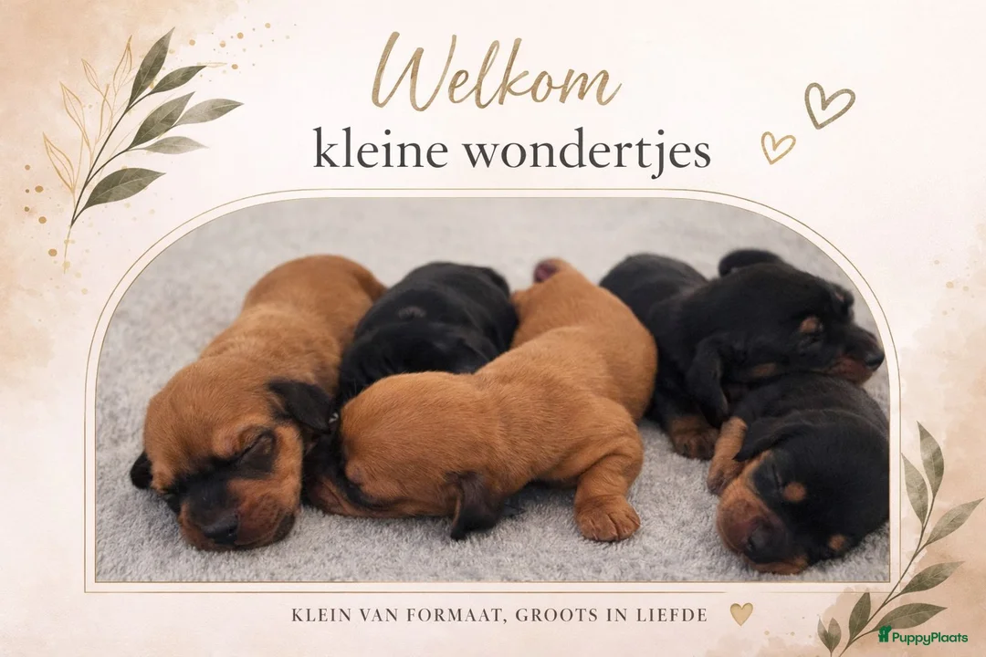 Kruising honden te koop: Prachtig, bijzondere Charcoal & Cream teckels!  - Advertentie 1